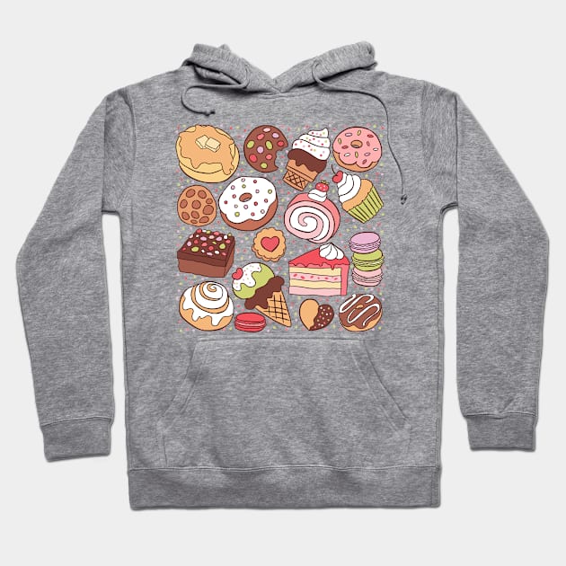 Cute sweet desserts illustration Hoodie by Yarafantasyart